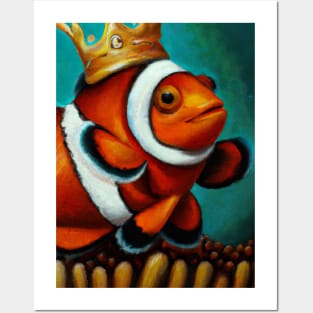 Clown fish with a Crown Posters and Art